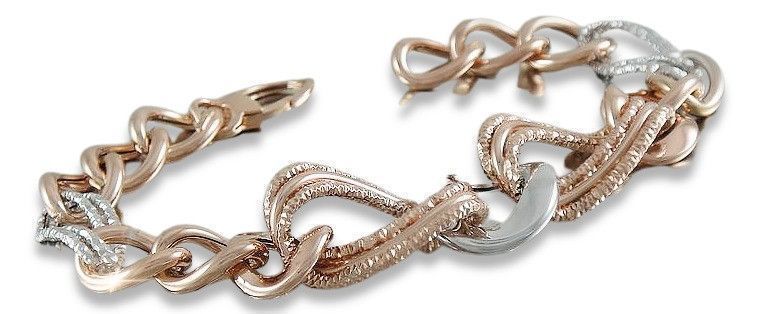 Bransoletka damska z czerwonego różowego złota 14k 585 cfb028rw Poznań