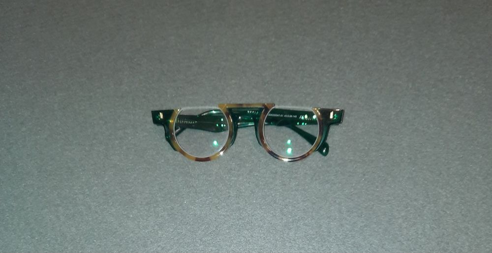Okulary korekcyjne oryginalne zielone okrągłe modne retro