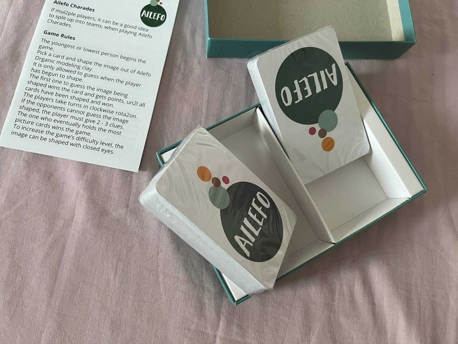 Jogo Ailefo Charades, modelar e adivinhar, 110 cartas, 6+ anos