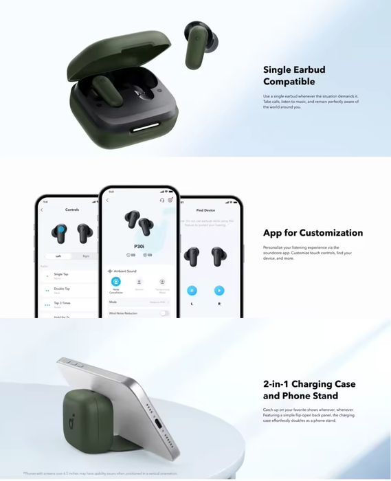 ОРИГІНАЛ!! Anker Soundcore P30i, Глобальна версія!, IP54, ANC, НОВІ!!