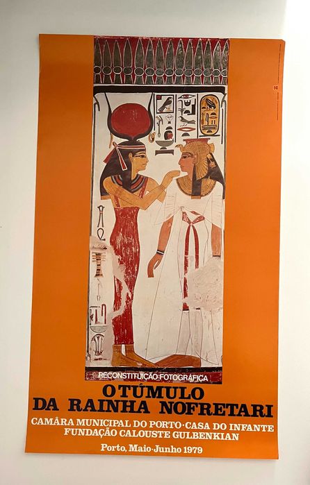 Cartaz exposição O Túmulo da Rainha Nofretari 1979 Fundação Gulbenkian