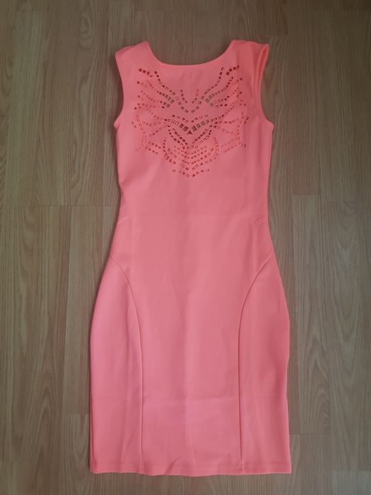 Sukienka Neonowa dopasowana na Lato