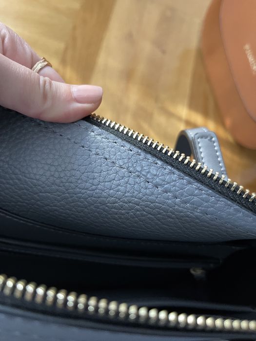 Torebka calvin klein kolor stalowo srebrny