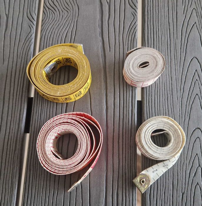 Conjunto de 4 fitas métricas de costura