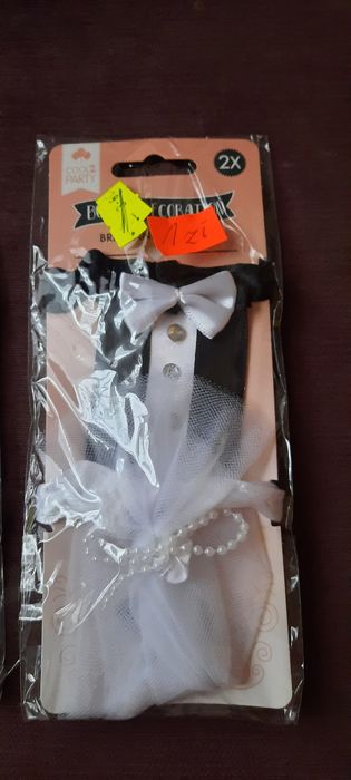 Dekoracja ślubna na butelki