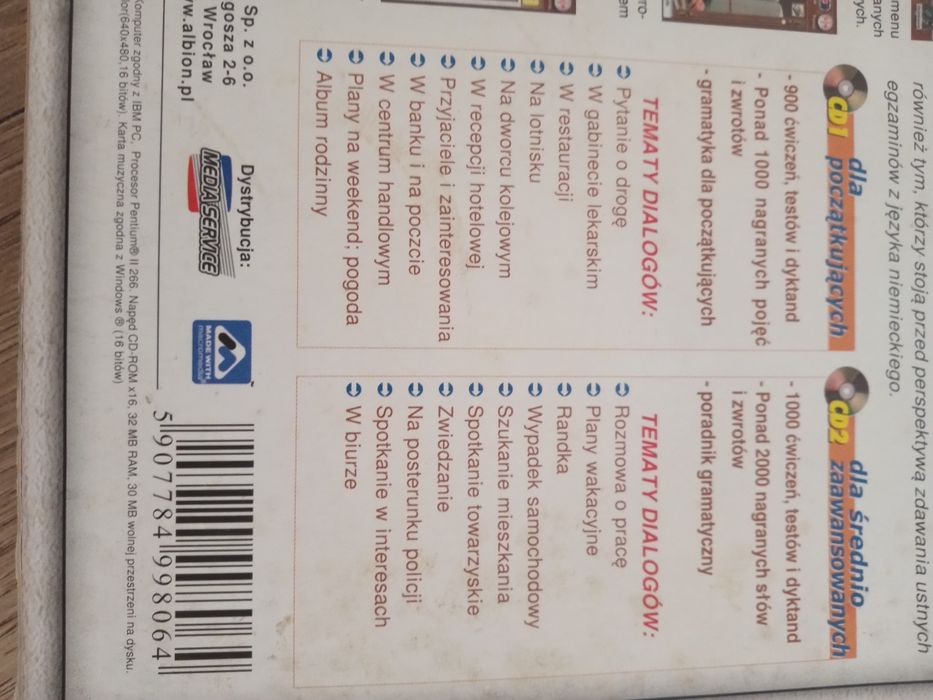 Kurs konwersacyjny j.niemiecki CD