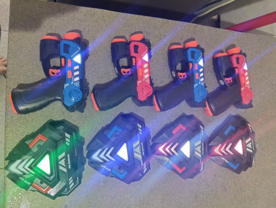 laser tag conjunto de 4 armas e 4 escudos