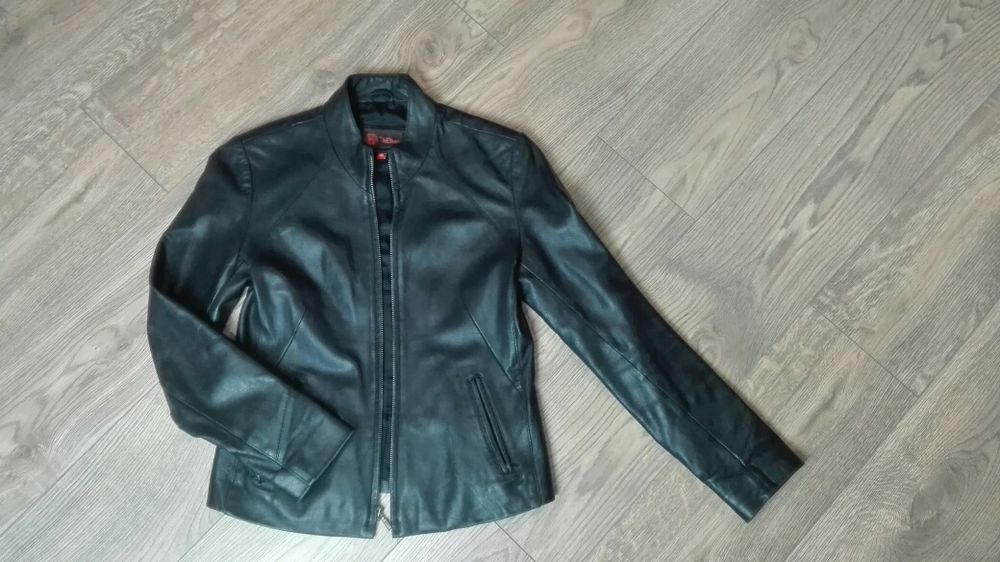 Kurtka skórzana damska czarna