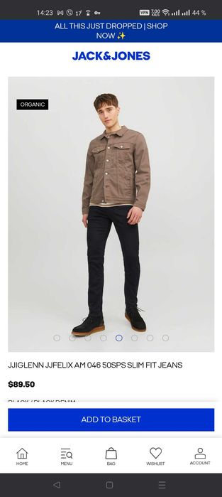 Джинсы Jack&jones jeans Дания w32 stretch dark navy.