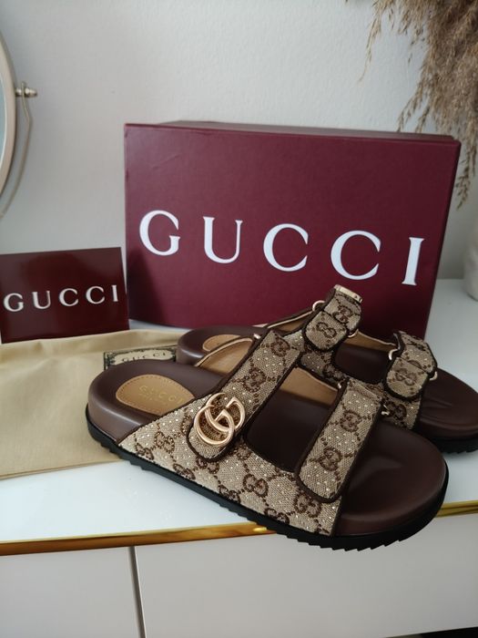 Gucci sandały beż 39