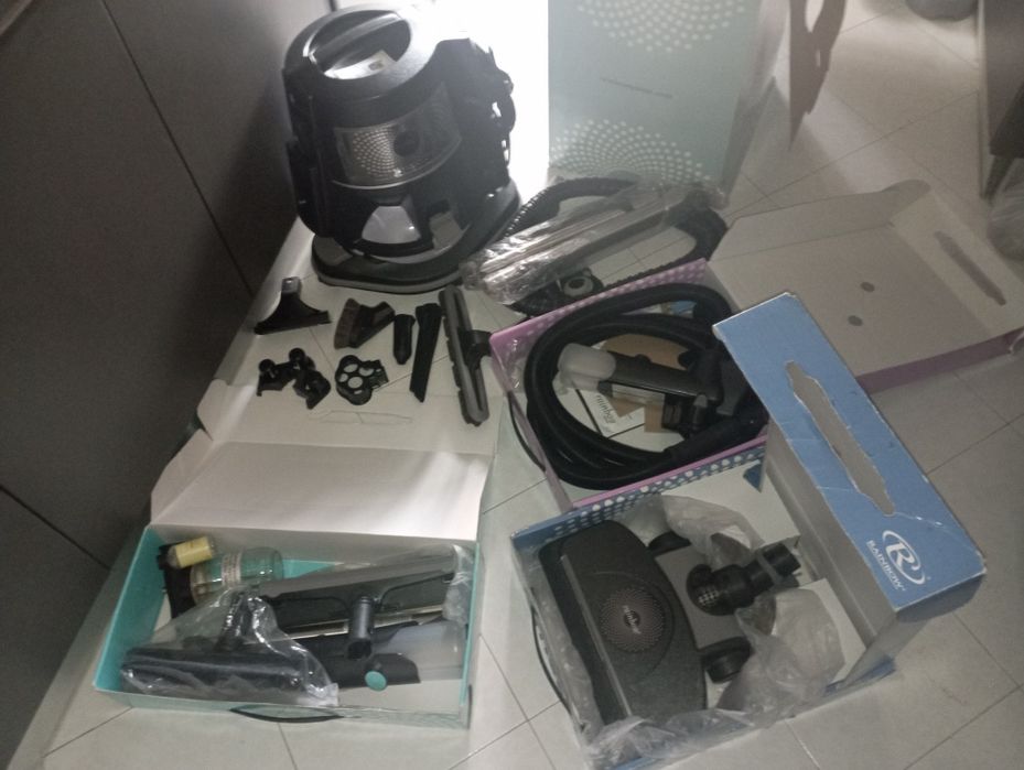 Aspirador Rainbow com acessórios, e Minijet, Rainjet e Power Noozle