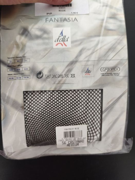 Meias fantasia castanho medium