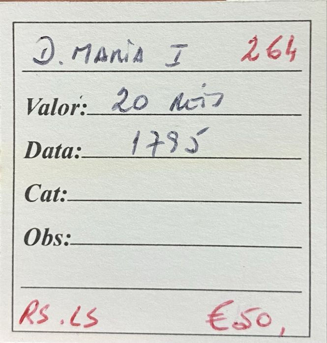 Moeda  264 - 20 Reis D MARIA I - 1795