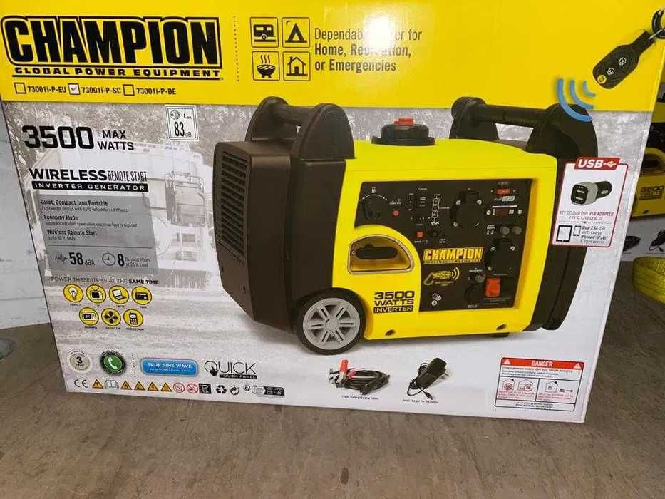 Генератор инверторный Champion 73001iP-EU PREMIUM 3500W АВТОЗАПУСК
