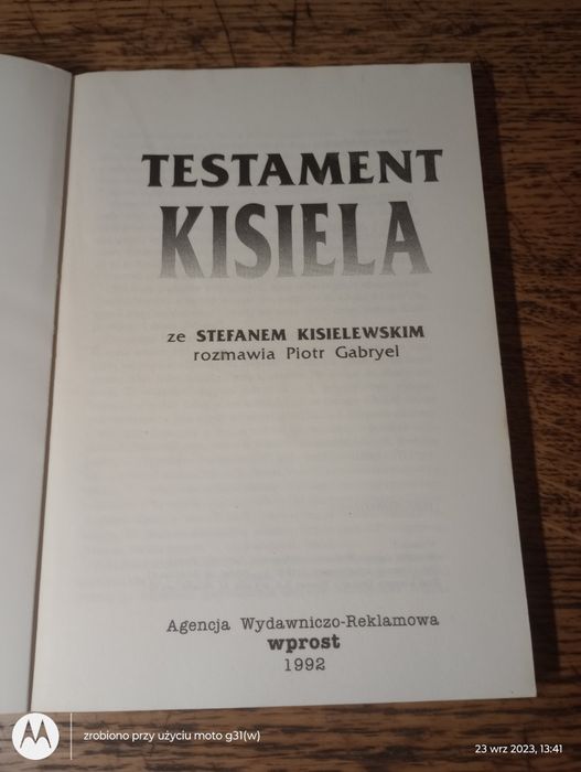 Testament Kisiela. Piotr Gabriel