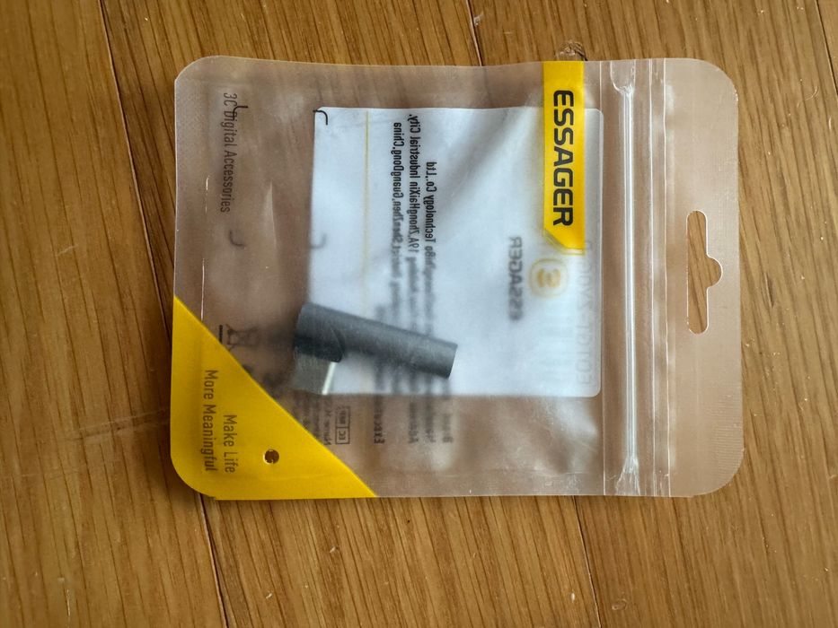 Адаптер Essager Type-C → 3.5 мм (L-подібний) , ЦАП перетворювач, DAC.