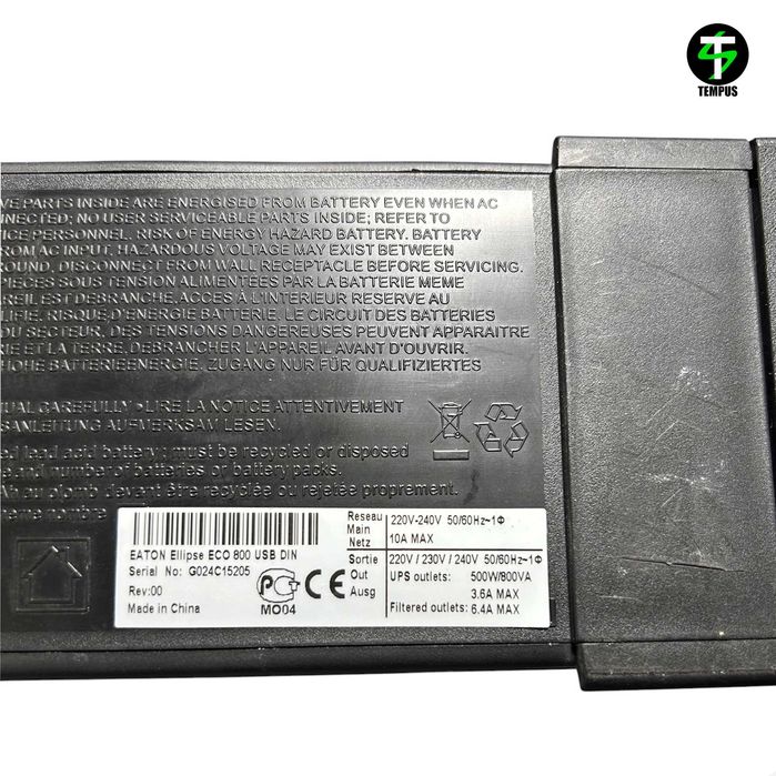 Бесперебойник (ИБП) EATON Ellipse ECO 800 12V OUT AC 220V 800VA (500W) - б/у