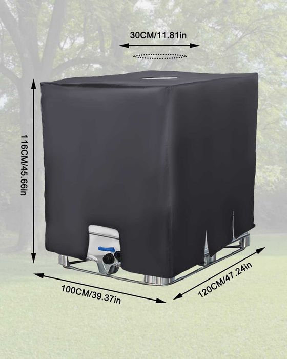 Ochronny pokrowiec na zbiornik na wodę Mauzer 1000l IBC