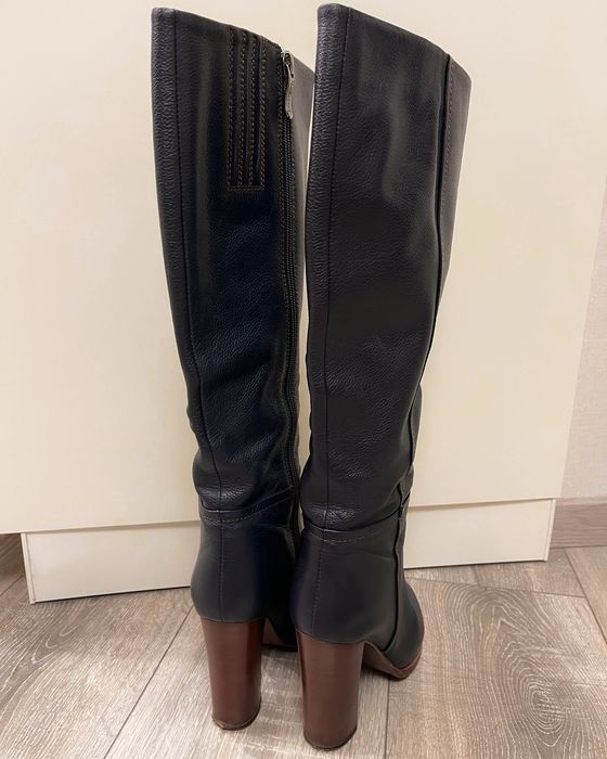 Шкіряні сині чоботи Respect