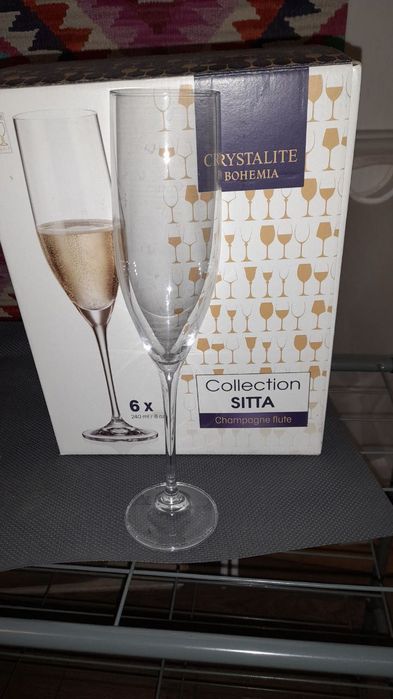 Набір келихів для шампанського Bohemia Milvus 5шт. 250мл