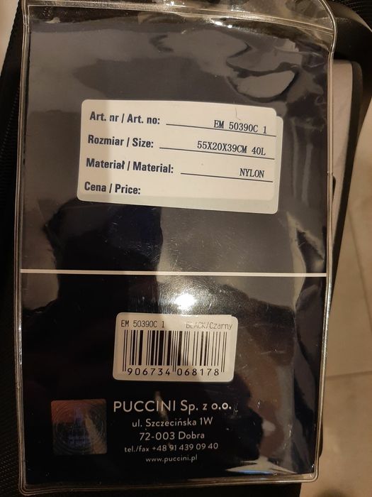 NOWY Walizka kabinowa (40L) Puccini Berlin EM50390C Do 30.03!