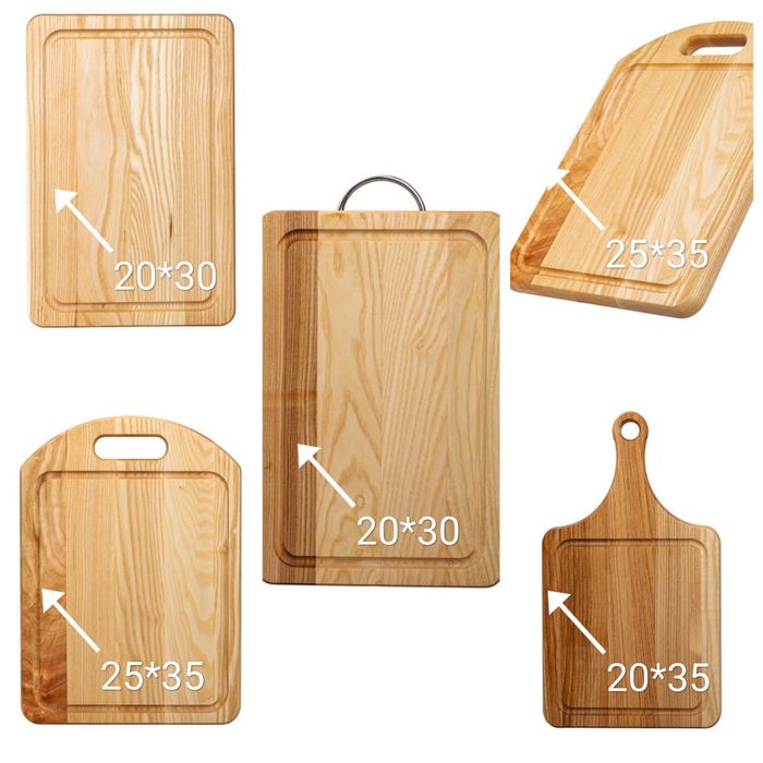 Дошки кухонні дерев'яні для разделкі та подачі 5 розмирів.
