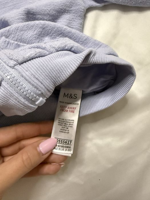 Liliowa bluza 98 M&S