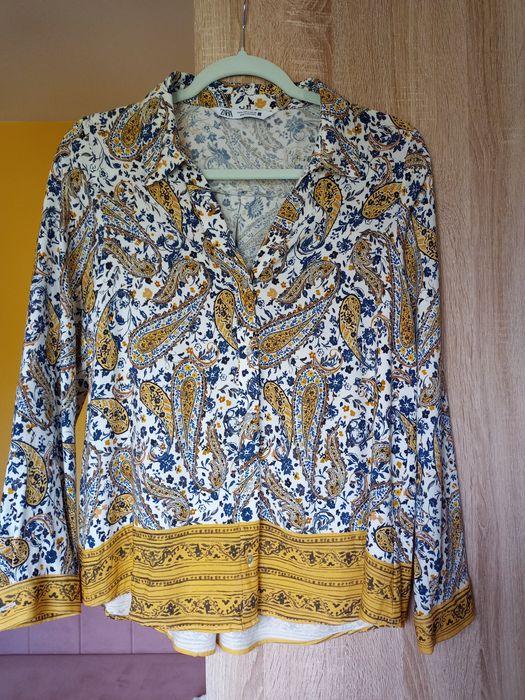 Top Paisley koszula boho zara z nadrukiem 38