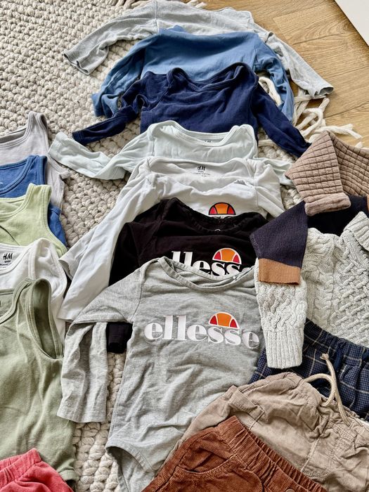 Paka ubran dla chlopca 80 zara h&m ellesse