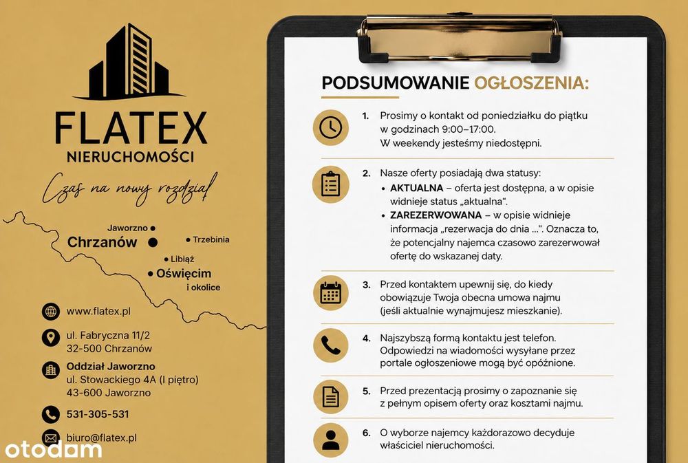 od 1 listopada! 1 piętro, ul. Broniewskiego (z balkonem)