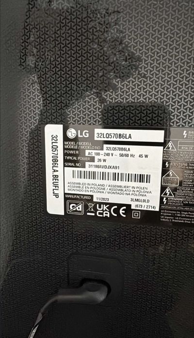 TV LG 32 Smart HD 32LQ570B6LA