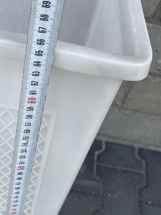 Duży kosz plastikowy na pranie, na zabawki- rozmiar 66/50/33