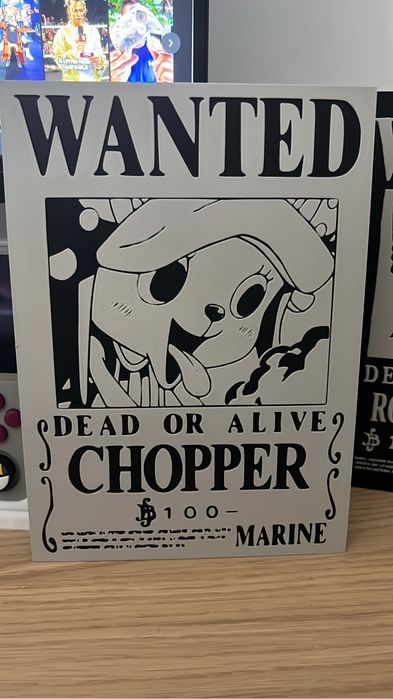 One piece - cartazes most wanted 3dprint