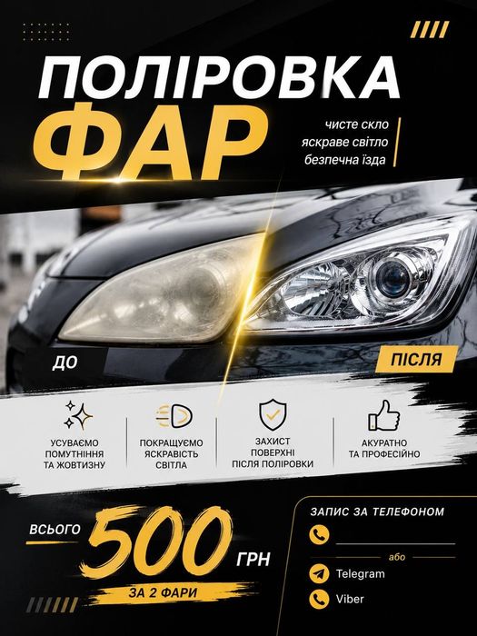 Хімчистка салону, Полірування авто