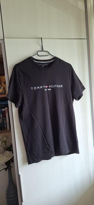 Tommy Hilfiger koszulka męska t-shirt r. M czarna okazja