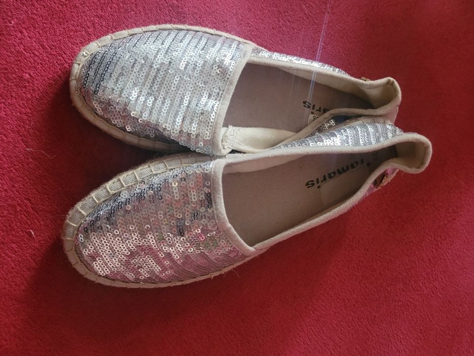 Espadryle srebrne 39 nowe