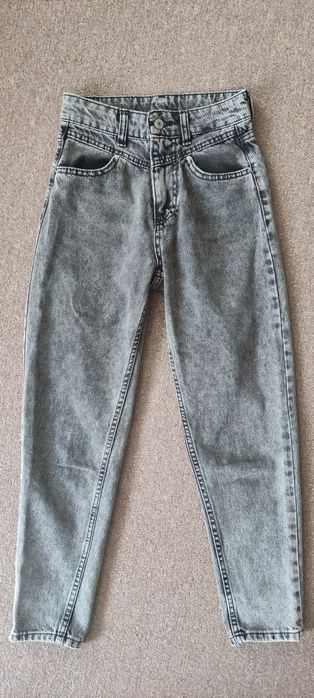 Темно-сірі джинси Mom  підліткові на дівчинку.