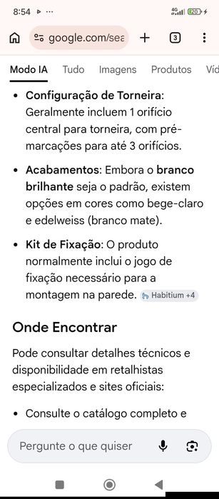Lavatório Marca Portuguesa Roca Elements