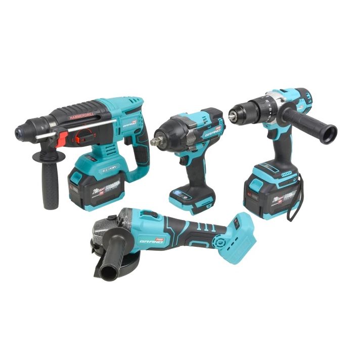 Аккумуляторный набор Чехия Гранд 4 в 1 Шуруповерт Болгарка Перфоратор