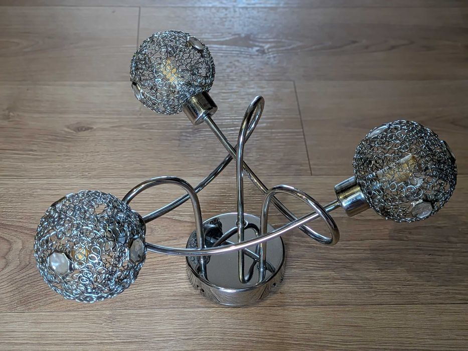 Lampa sufitowa / plafon potrójny chrom