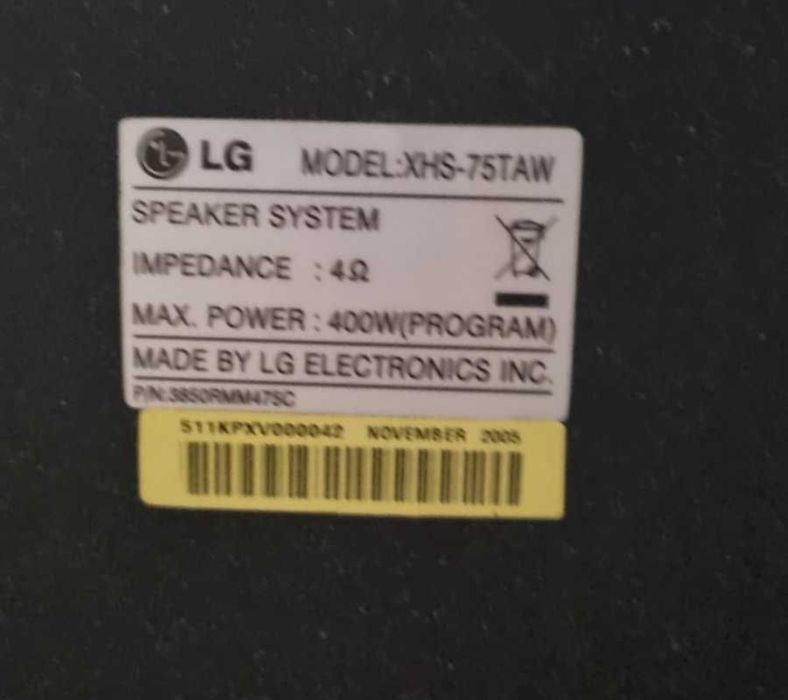 Домашній кінотеатр LG XHS-75TAW