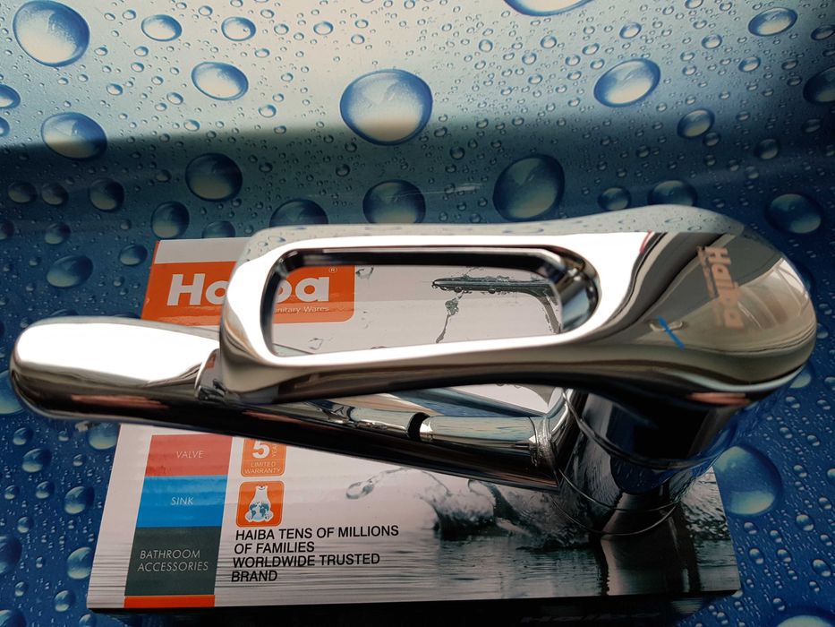 Смеситель змiшувач для умывальника Haiba Hermes 004 излив 15 см латунь