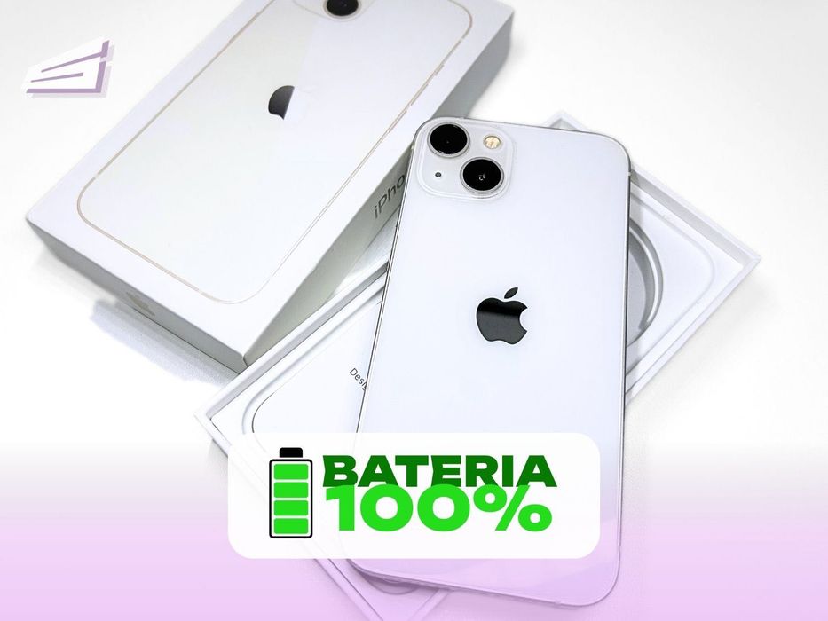 iPhone 13 128GB Biały | Paragon | BEZPIECZNY ZAKUP W STARKS | NOWA BATERIA 100% | Wszystko w cenie ZERO DOPŁAT