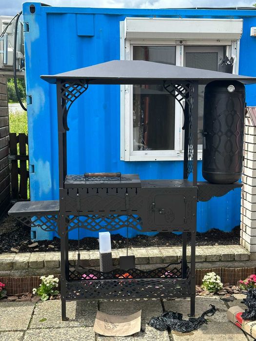 Мангал з дахом та  коптильнею Повний Фарш