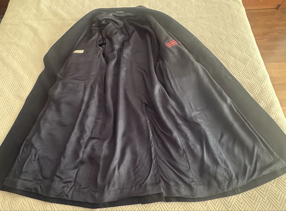 Sobretudo Emidio Tucci Lã Caxemira Preto 56 XXL Made Italy