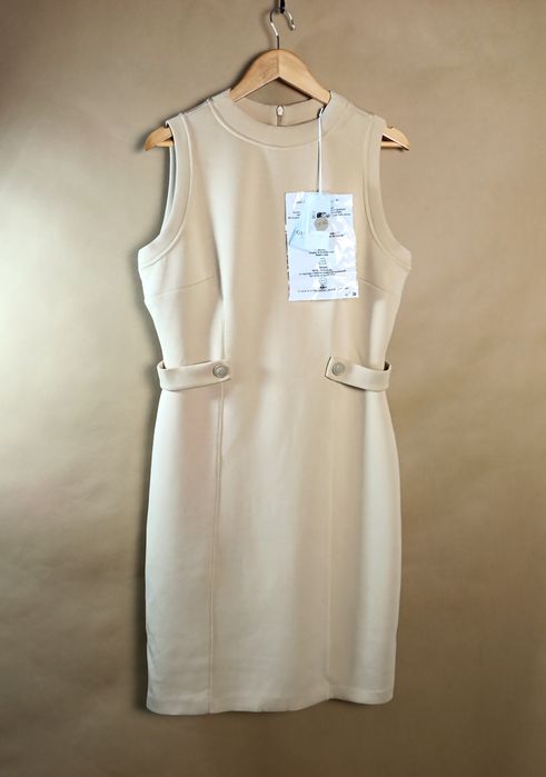 guess sukienka damska xxl nowa beżowa wiskoza elastyczna 110 cm premiu