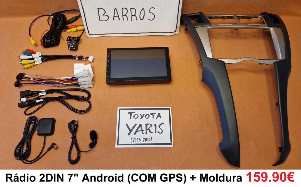 (NOVO) Rádio 2DIN Toyota YARIS (1999 até 2019) • Android GPS [4+32GB]