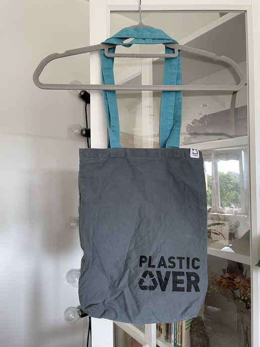 Szara torba materiałowa grey cloth bag