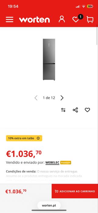 Frigorífico Combinado TEKA RBF 88680 SS (No Frost - 201 cm - 378 L - Inox)