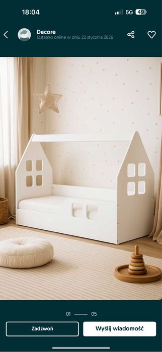 Łóżko domek uzywane miesiąc dwie szt